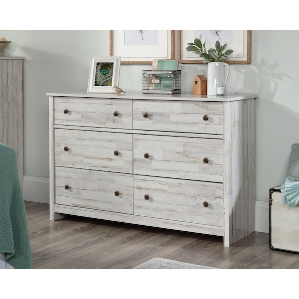 River Ranch Dresser White Plank , Safety tested for stability to help reduce tip-over accidents